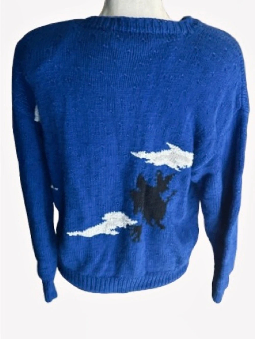 Vintage Marisa Christina Halloween Witch Hand Knitted Sweater Medium Large Boho - Picture 3 of 14